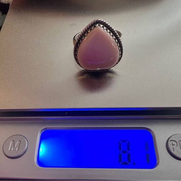 ❤️ Queen Pink Conch LG Southwestern Heart Sz 8.75 Sterling Ring 8.1g EXQUISITE - Picture 11 of 17